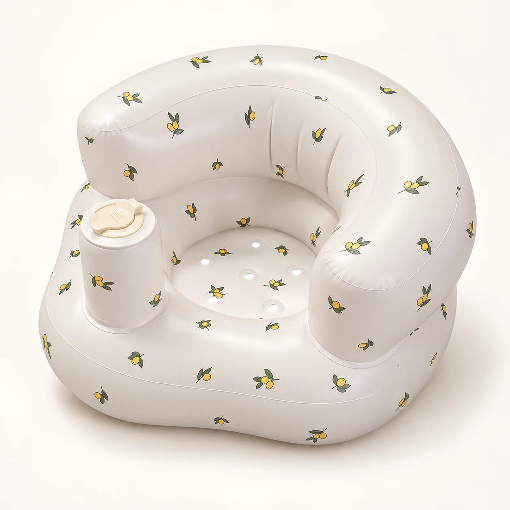 #Olive flower | NestGo inflatable baby seat, olive print