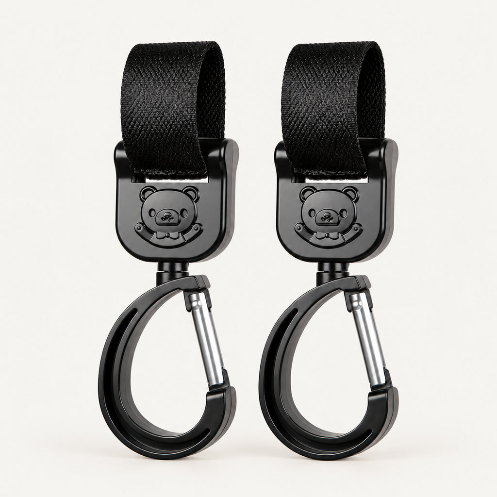 Mother Bloom 360 degree stroller hooks, pair