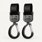 #Close black | StrollHooks pair with carabiner clips