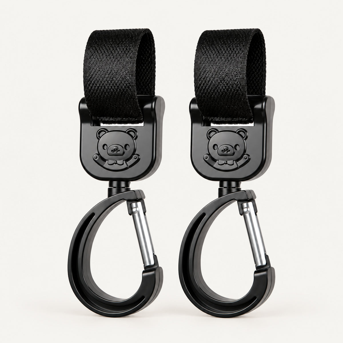 Mother Bloom 360 degree stroller hooks, pair