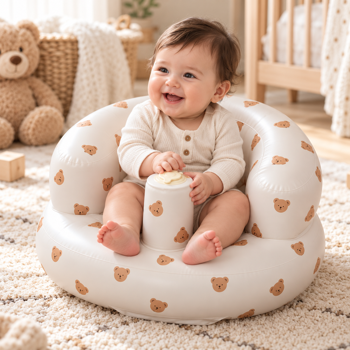 #Bear Head | Baby sitting in the NestGo seat