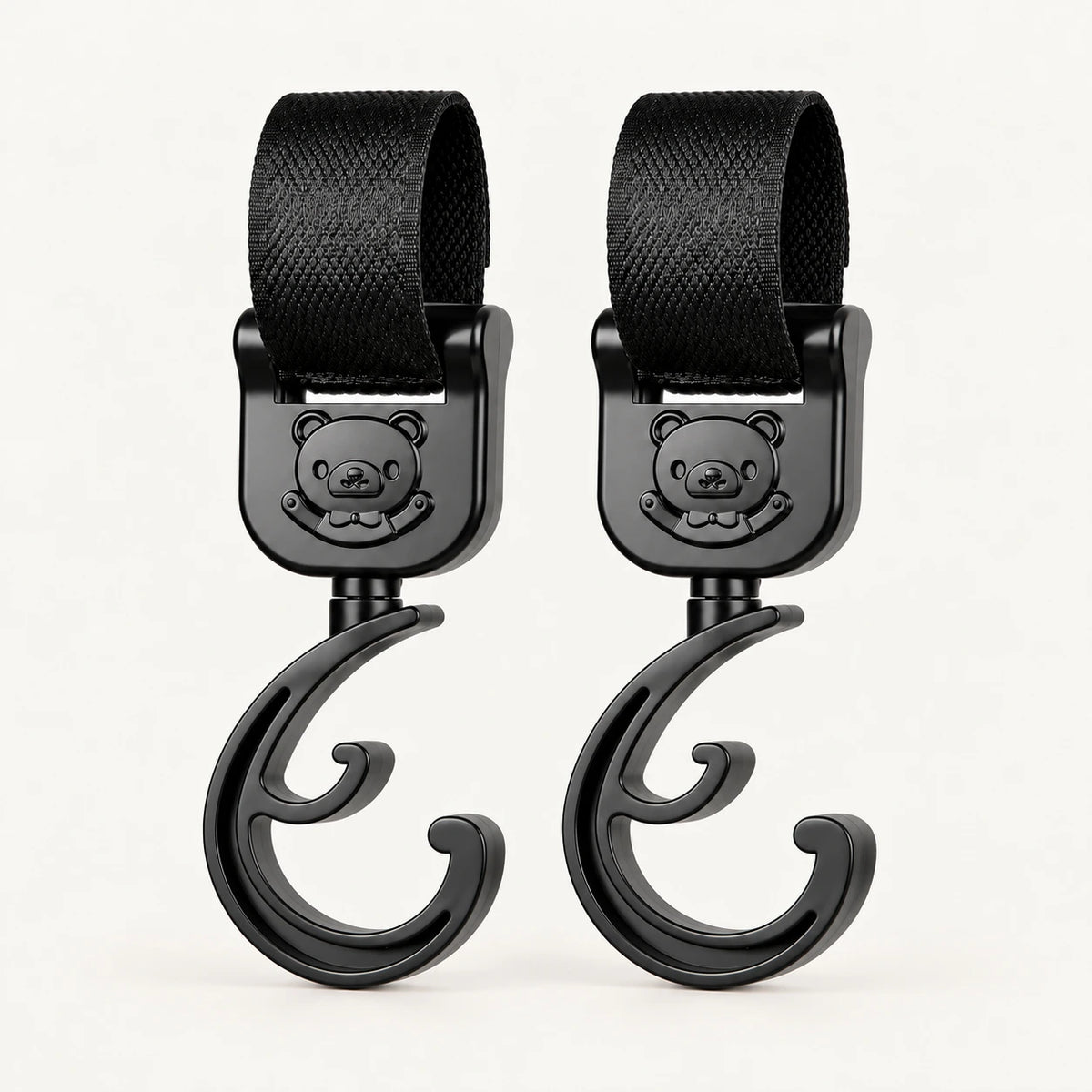 #Cartoon black | StrollHooks pair with open hooks