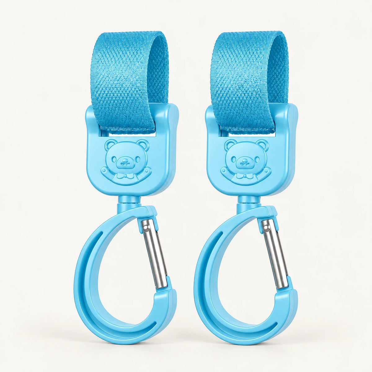 #Close blue | StrollHooks pair with carabiner clips