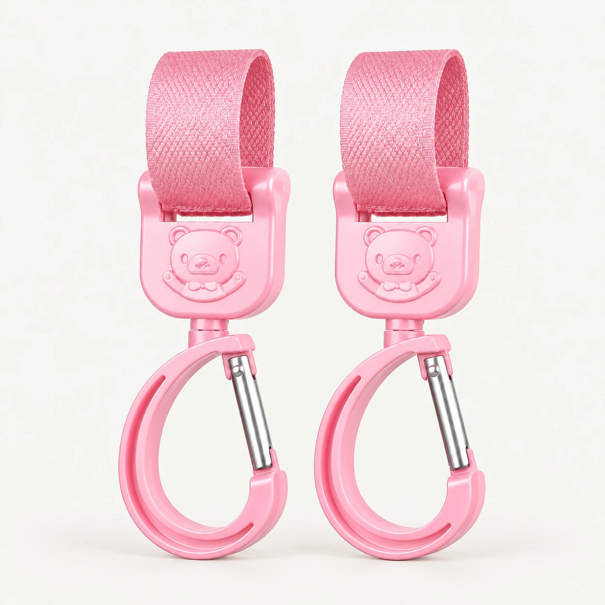 #Close pink | StrollHooks pair with carabiner clips